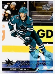 2023-24 Upper Deck Series 1 Young Guns #236 Henry Thrun - San Jose Sharks